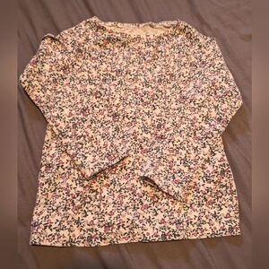 Name it brand white floral soft long sleeve shirt size 3-4T EUC